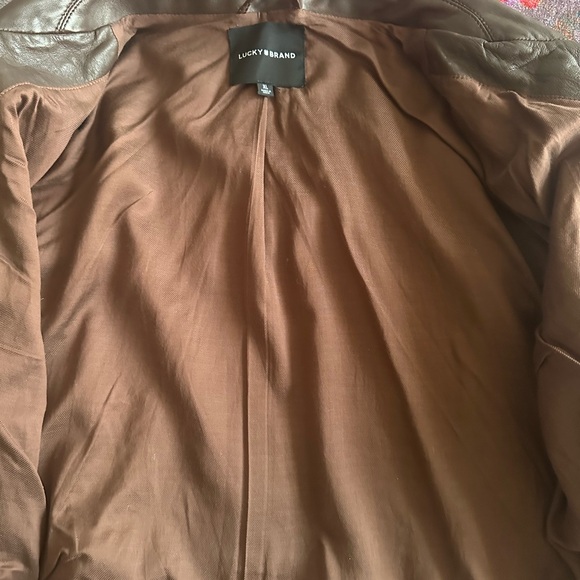 Lucky Brand leather moto jackef - Picture 5 of 5